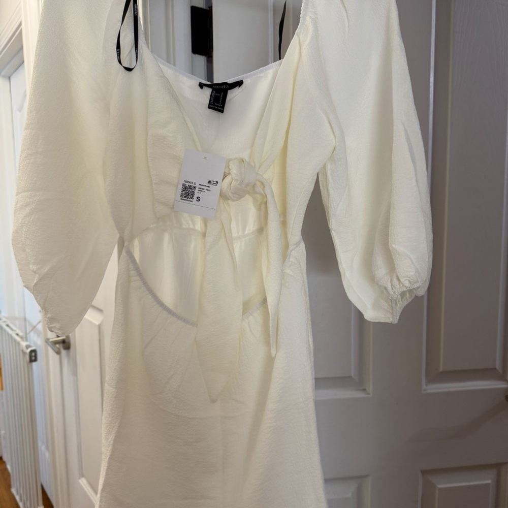 Forever 21 Cream Backless Dress